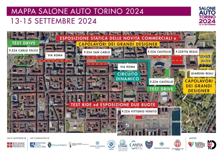 Mappa Salone Auto Torino 2024