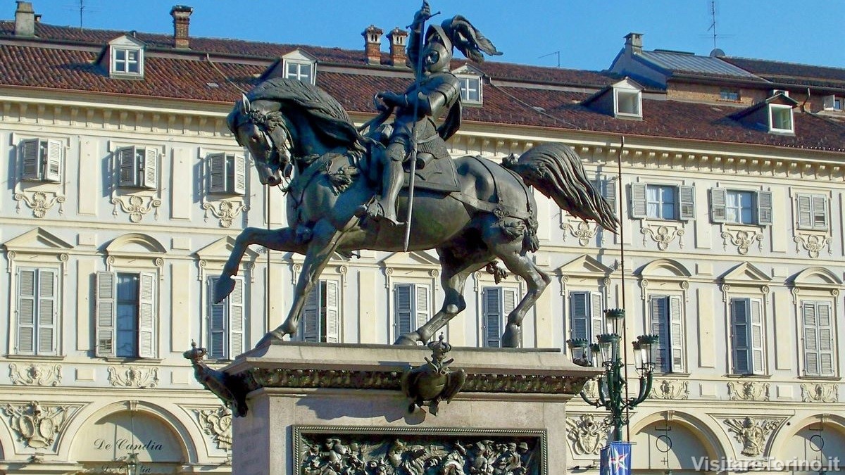 Monumento Caval Brons in Piazza San Carlo a Torino